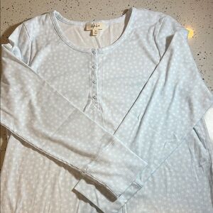 Style & Co. Sky Blue Ribbed Top